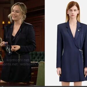 NWT! The Kooples SHORT NAVY BLUE DRESS WITH CHAIN/ Size M